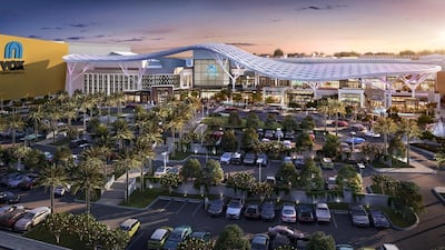 The entrance of City Centre Al Zahia is distinguished by a canopy overhead. Courtesy City Centre Al Zahia