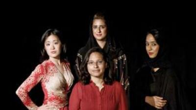 The founding members of POAG (clockwise from left) Esther Tang, Aysha al Hashimi, Aida al Busaidi and Adela Acevedo.