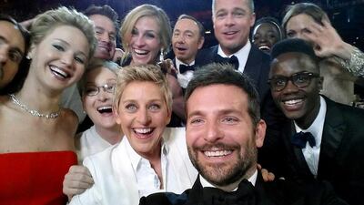 MARCH: In introducing Idina Menzel at the Oscars, John Travolta mangles her name in epic fashion, creating a new star: “The one and only Adele Dazeem.” Ever the Broadway trouper, Menzel doesn’t miss a beat as she sings Frozen’s girl-power anthem Let It Go. Ellen DeGeneres takes that famous Oscar selfie (pictured) with a gaggle of celebs, causing Twitter to crash for 20 minutes and beating the previous champion for retweets, a photo of Barack and Michelle Obama. Time for a new phrase in Hollywood-speak: “Conscious Uncoupling”, the term used by Gwyneth Paltrow to describe her enlightened split from Chris Martin. And the US president Barack Obama pitches his health plan to young people via an unusual platform: Zach Galifianakis’s comic web series Between Two Ferns. Some commentators call it undignified. Ellen DeGeneres / AP Photo