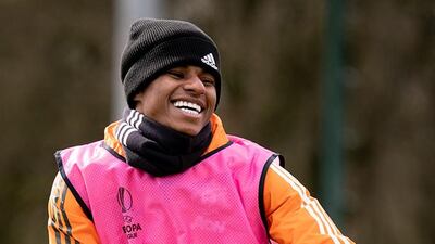 Marcus Rashford enjoyed the Manchester United training session and is fit to play a part against Granada. Getty