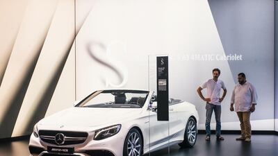 A Mercedes AMG S-63 on display at the opening night of the Dubai International Motor Show. Alex Atack for The National