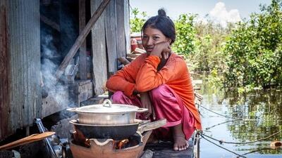 San Sophy, a 23-year-old mother living on Tonle Sap lake in Cambodia, now has free access to purified water as part of an initiative by the Zayed Sustainability Prize. Courtesy: Zayed Sustainability Prize