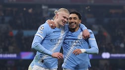 Erling Haaland and Omar Marmoush at Manchester City. Getty Images