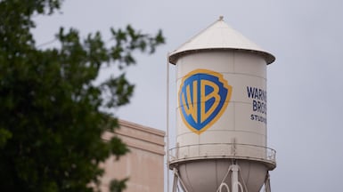 A landmark water tower at Warner Brothers Studios in the city of Burbank, California. EPA