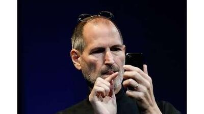 Steve Jobs demonstrates the new iPhone during the Apple Worldwide Developers Conference.