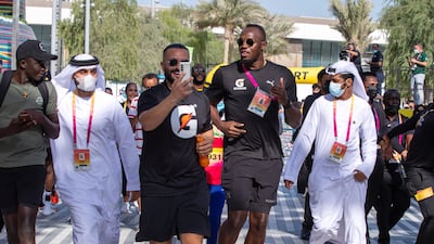 Hundreds of runners participated in the 1.45-kilometre family run with Usain Bolt at Expo 2020 Dubai.