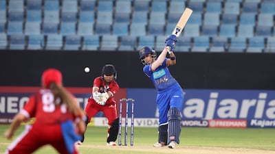 UAE's Esha Oza during the DP World Women's Asia Cup match against Indonesia at the Dubai International Stadium. All photos Chris Whiteoak / The National