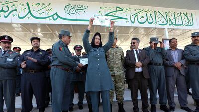 Afghan Police attend their graduation ceremony in Gozara district of Herat. Jalil Rezayee / EPA