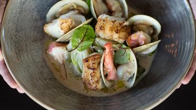 A seafood dish at Union restaurant in Portland, Maine. Photo by Kari Herer
