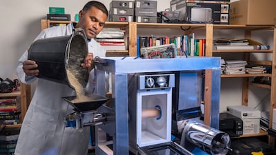 The SonoChem System designed by Naicker Scientific has won the UK Space Agency’s Aqualunar Challenge. Photo: Max Alexander / UK Government