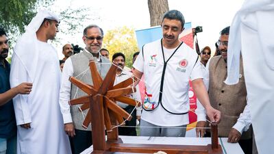 Sheikh Abdullah bin Zayed at the Walk of Tolerance in Umm Al Emarat Park. Wam