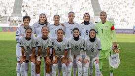 The Egyptian team ahead of the CAF Women's Africa Cup of Nations match against Zambia in Rabat. EPA