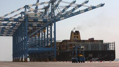 Khalifa Port container terminal. Ravindranath K / The National