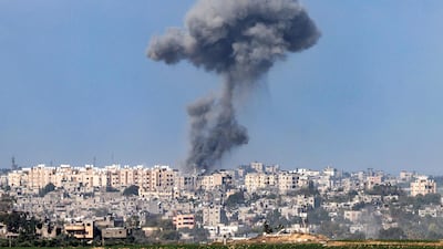 The aftermath of an Israeli bombardment in the northern Gaza Strip. AFP