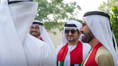 Sheikh Mohammed bin Rashid, Sheikh Maktoum bin Rashid, Deputy Ruler of Dubai, and Mohammed Al Gergawi, Minister of Cabinet Affairs