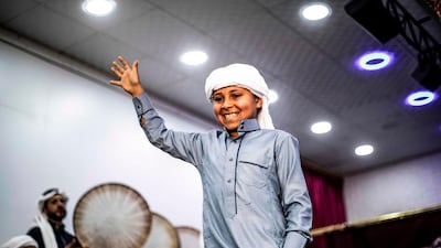 Members of a traditional music and dance group perform at the first cultural centre to open since ISIS fled the eastern Syrian city of Raqqa. AFP