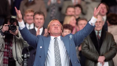 File photo dated 5-02-1994 of New Manchester City Chairman Francis Lee acknowledges the applause of the crowd at Maine Road. Former Manchester City player and chairman Francis Lee has died at the age of 79. Issue date: Monday October 2, 2023. PA Photo. See PA Story SOCCER Lee . Photo credit should read: CROFT/PA Wire