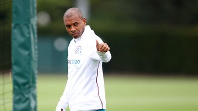 Manchester City's Fernandinho during training. Reuters