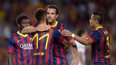 Cesc Fabregas could expect to earn up to 40 per cent more than his current ?6 million-a-year salary if he were to move to Manchester United this summer. Barcelona have already rejected two bids for him. Quique Garcia / AFP