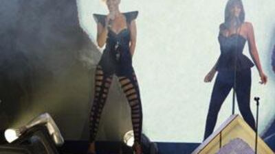 Rihanna performs at the Emirates Palace in Abu Dhabi on New Year's Eve.