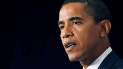US president-elect Barack Obama at his first press conference following his election victory.