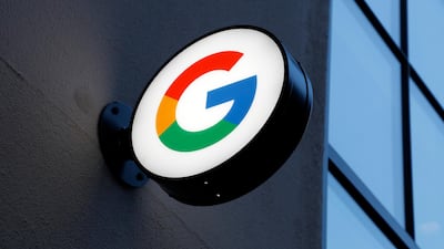 A view of the Google 'G' sign at the entrance to the Google retail store. EPA