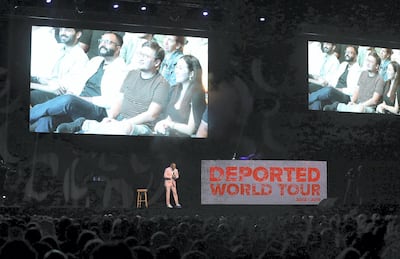 Russell Peters performs at the new Coca-Cola Arena in Dubai. Pawan Singh / The National