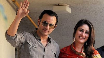 Newly-weds Saif Ali Khan and Kareena Kapoor. Punit Paranjpe / AFP