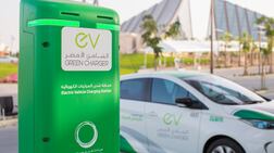 Developers are beginning to install electric-vehicle charging points in some new master communities in Dubai. Photo: Dubai Media Office