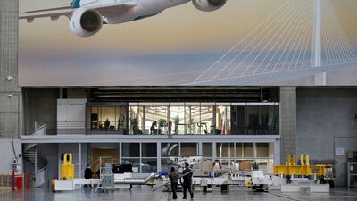 The Airbus A330 assembly line at Airbus headquarters in France. The company says interest is growing in the Middle East. Reuters
