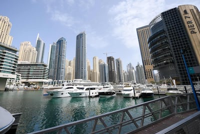 Dubai Marina: the UAE authorties have closed tourist attractions, public beaches, shisha cafes, mosques, schools and other public spaces in a bid to contain the spread of Covid-19. AFP
