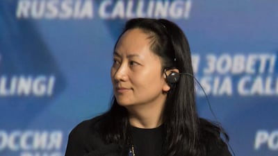 Meng Wanzhou,finance chief of technology giant Huawei, attending a session of the VTB Capital Investment Forum 'Russia Calling!' in Moscow in 2014. Alexander Bibik / Reuters