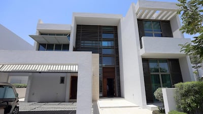 The exterior view of a five-bedroom Contemporary villa. According to the developer, Sobha Group, 261 villas of phase 1 have already been sold. Satish Kumar / The National