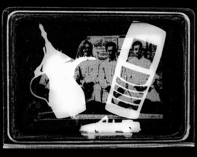 Maha Malluh's 'Spare Time' from her 'Tradition and Modernity' series (2008), made as photograms. Misk Art Institute