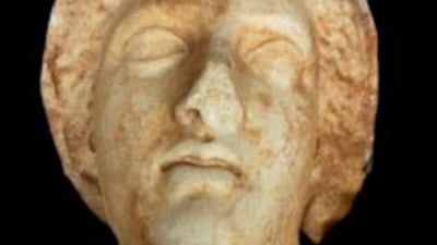 “Veiled Head of a Female,” a marble antiquity dating back to 350 B.C.E valued at approximately $1,200,000, to the people of Libya. Handout