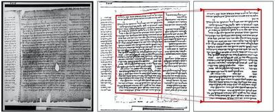 Greyscale image of the Great Isaiah Scroll which was analysed in the research.