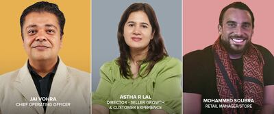 The Luxury Closet's Jai Vohra, Astha R Lal and Mohammed Soubra.