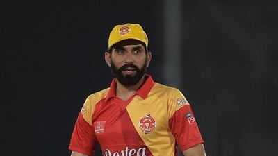 Pakistani captain Misbah-ul-Haq of Islamabad United shown during the exhibition match. Aamir Qureshi / AFP