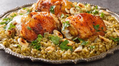 Freekeh with chicken. Photo: Horizontal
