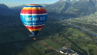 Taking flight above Feldkirch, Austria. Courtesy Andrew Parker
