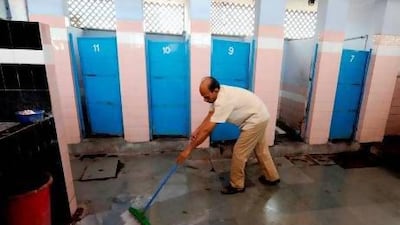 Women in Mumbai are campaigning for municipal public toilets. Prakash Singh / AFP
