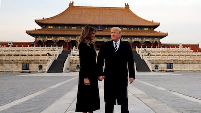 US president Donald Trump and wife Melania are on tour in Asia, where he made the latest round of remarks on North Korea. Reuters