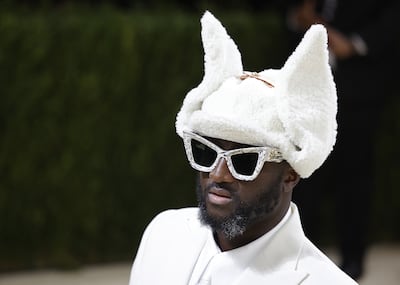 Virgil Abloh on the red carpet at the Met Gala on September 13, 2021. EPA
