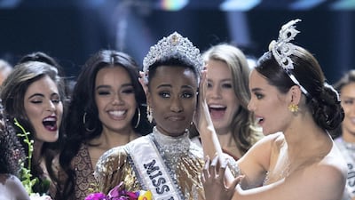 Zozibini Tunzi, Miss Universe South Africa 2019, is crowned Miss Universe on Sunday, December 8, 2019 at the Tyler Perry Studios in Atlanta, USA. Miss Universe