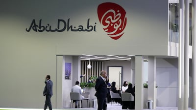 The Abu Dhabi stand at the Arabian Travel Market in Dubai. The emirate entered into a joint venture with Wizz Air as part of its push to diversify its economy, boost tourism and enhance its air connectivity. Pawan Singh / The National