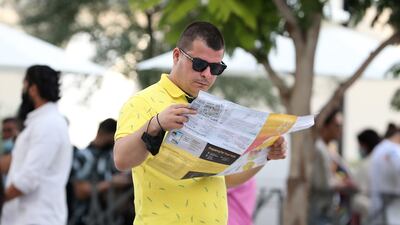 Rules on physical distancing also remain in place. Pawan Singh / The National