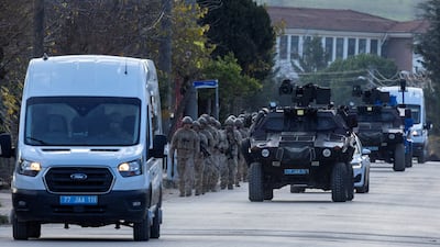 Turkish special forces leave the site of an anti-ISIS raid in Yalova province. Reuters