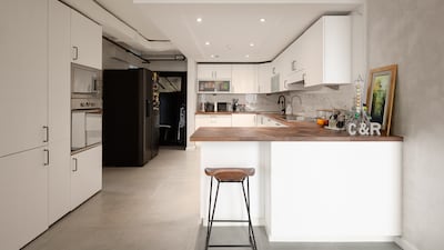 The modern kitchen.