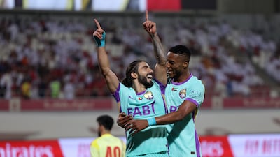 Erik celebrates scoring for Al Ain