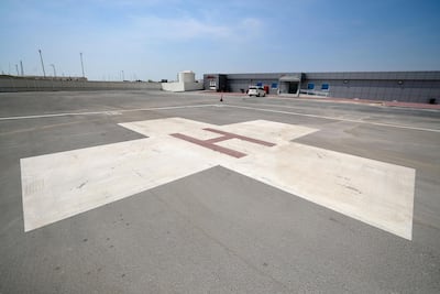 A helipad in place for emergency situations during Expo 2020 Dubai. Chris Whiteoak / The National
